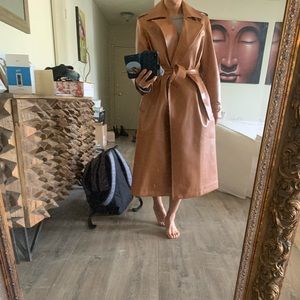Never worn over vegan leather trench coat